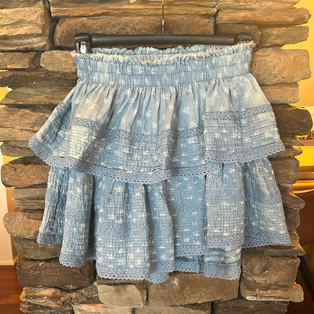 Aerie Blue Floral Skirt